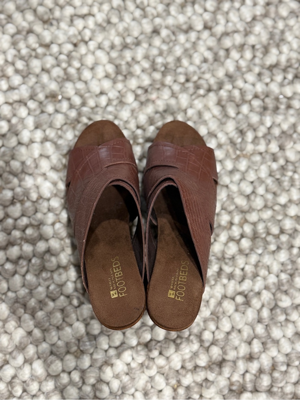 White Mountain Footbeds Alive platform sandals - chesnut